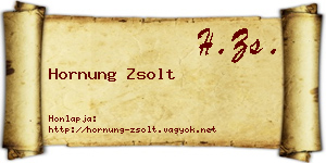 Hornung Zsolt névjegykártya